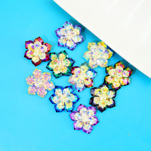 Crystal flower pin brooch handmade chest flower wedding clothing accessories