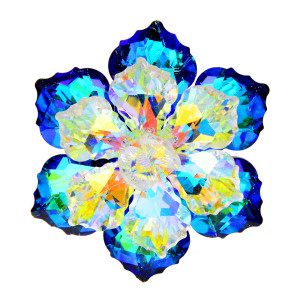 Crystal flower pin brooch handmade chest flower wedding clothing accessories