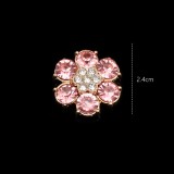 20MM  Water Diamond flower  snap button charms