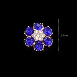 20MM  Water Diamond flower  snap button charms