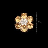 20MM  Water Diamond flower  snap button charms