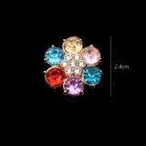 20MM  Water Diamond flower  snap button charms