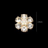 20MM  Water Diamond flower  snap button charms
