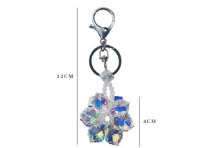 Crystal Snow Car Keychain Bag Pendant Christmas Gift