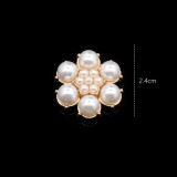 20MM  Water Diamond flower  snap button charms