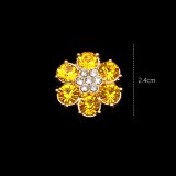 20MM  Water Diamond flower  snap button charms