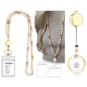 Handmade bead easy to pull buckle hanging rope necklace keychain