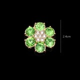 20MM  Water Diamond flower  snap button charms