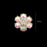 20MM  Water Diamond flower  snap button charms