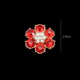 20MM  Water Diamond flower  snap button charms