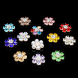 20MM  Water Diamond flower  snap button charms