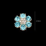 20MM  Water Diamond flower  snap button charms