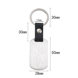 Color printed leather keychain, inspirational and positive holiday commemorative metal engraved gift keychain