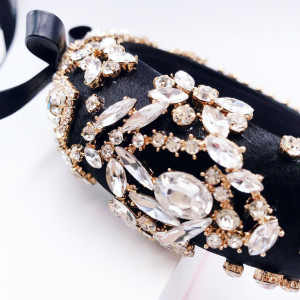 Baroque sponge full diamond  headband hair accessories
