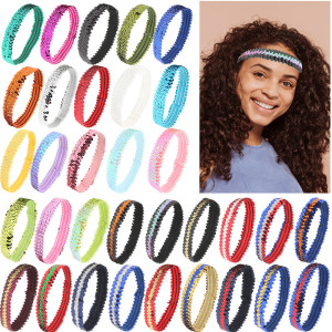 Bright opening with shiny headband, sporty and fashionable elastic headband