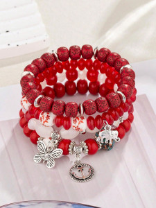 Bohemian Bracelet Ceramic Multilayer Bead Bracelet