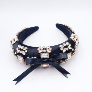 Baroque sponge full diamond  headband hair accessories
