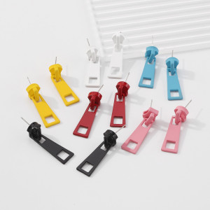 Creative multi-color design, personalized zipper lock, ear studs