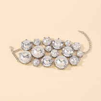 Vintage round diamond personalized bracelet with elegant and luxurious temperament, geometric and creative bracelet for brides