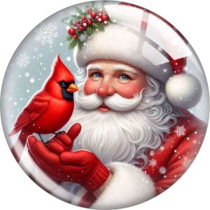20MM Christmas Snowman Cartoon  glass snap button charms
