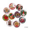 20MM Christmas Animal Cattle Cartoon  glass snap button charms