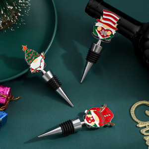 Cartoon Christmas red wine stopper, sealed stopper, wine preservation stopper, Christmas party small gift bottle stopper