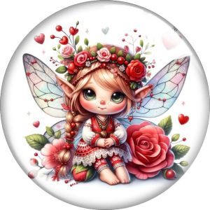 20MM 10pcs/lot Elves glass snap button charms