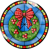 20MM 10Pcs/lot Christmas Print glass snap button charms