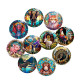 20MM 10Pcs/lot animal Print glass snap button charms