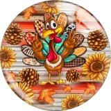 20MM 10Pcs/lot Thanksgiving  Print glass snaps buttons  DIY jewelry