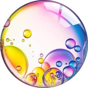 20MM 10pcs/lot Colored bubbles glass snap button charms