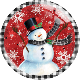 20MM 10Pcs/lot Christmas Print glass snap button charms