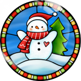20MM 10Pcs/lot Christmas Print glass snap button charms