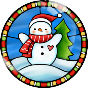 20MM 10Pcs/lot Christmas Print glass snap button charms
