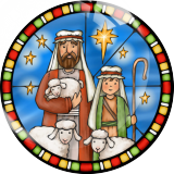 20MM 10Pcs/lot Christmas Print glass snap button charms