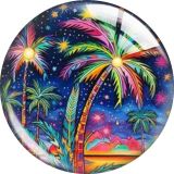 20MM 10pcs/lot Colorful Canvas  Cartoon  glass snap button charms