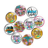 20MM 10Pcs/lot Nurse teacher Print glass snaps buttons  DIY jewelry