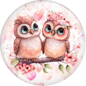 20MM 10Pcs/lot Valentine's Day Love Print glass snap button charms