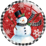 20MM 10Pcs/lot Christmas Print glass snap button charms