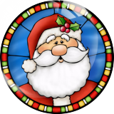 20MM 10Pcs/lot Christmas Print glass snap button charms