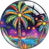 20MM 10pcs/lot Colorful Canvas  Cartoon  glass snap button charms