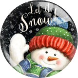 20MM 10Pcs/lot Christmas Print glass snap button charms
