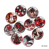 20MM 10pcs/lot Christmas Cartoon  glass snap button charms