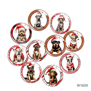 20MM 10pcs/lot Christmas Cartoon  glass snap button charms