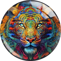 20MM 10Pcs/lot animal Print glass snap button charms