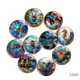20MM 10pcs/lot animal Print glass snap button charms