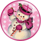 20MM 10Pcs/lot Christmas Print glass snap button charms