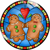 20MM 10Pcs/lot Christmas Print glass snap button charms