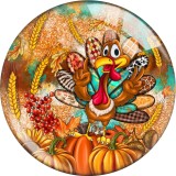 20MM 10Pcs/lot Thanksgiving  Print glass snaps buttons  DIY jewelry