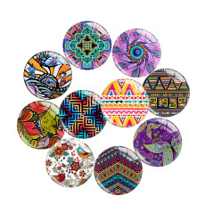 20MM 10Pcs/lot design Print glass snap button charms